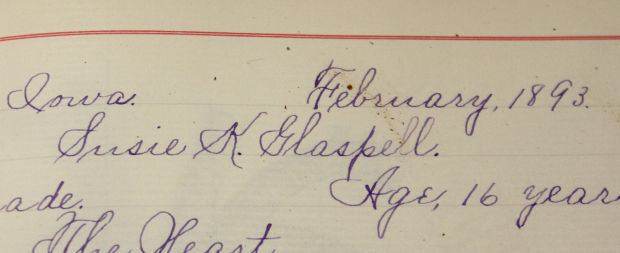 Susan Glaspell signature